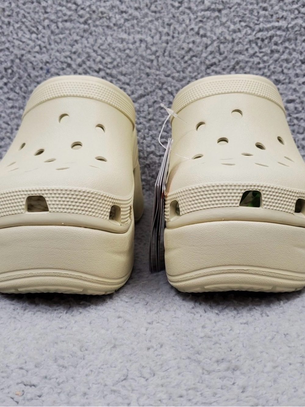 Crocs Siren Clog Womens Size 8 Bone (Beige) 3.5" Heel Slip On 208547-2Y2 - Picture 2 of 6